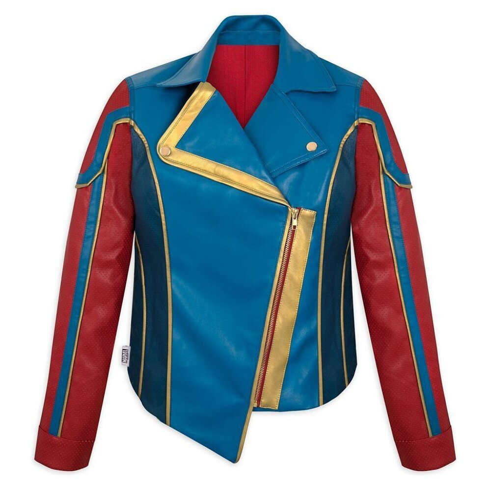 Ms. Marvel Simulated Leather Jacket for Women - Super Hero Marvel Avengers